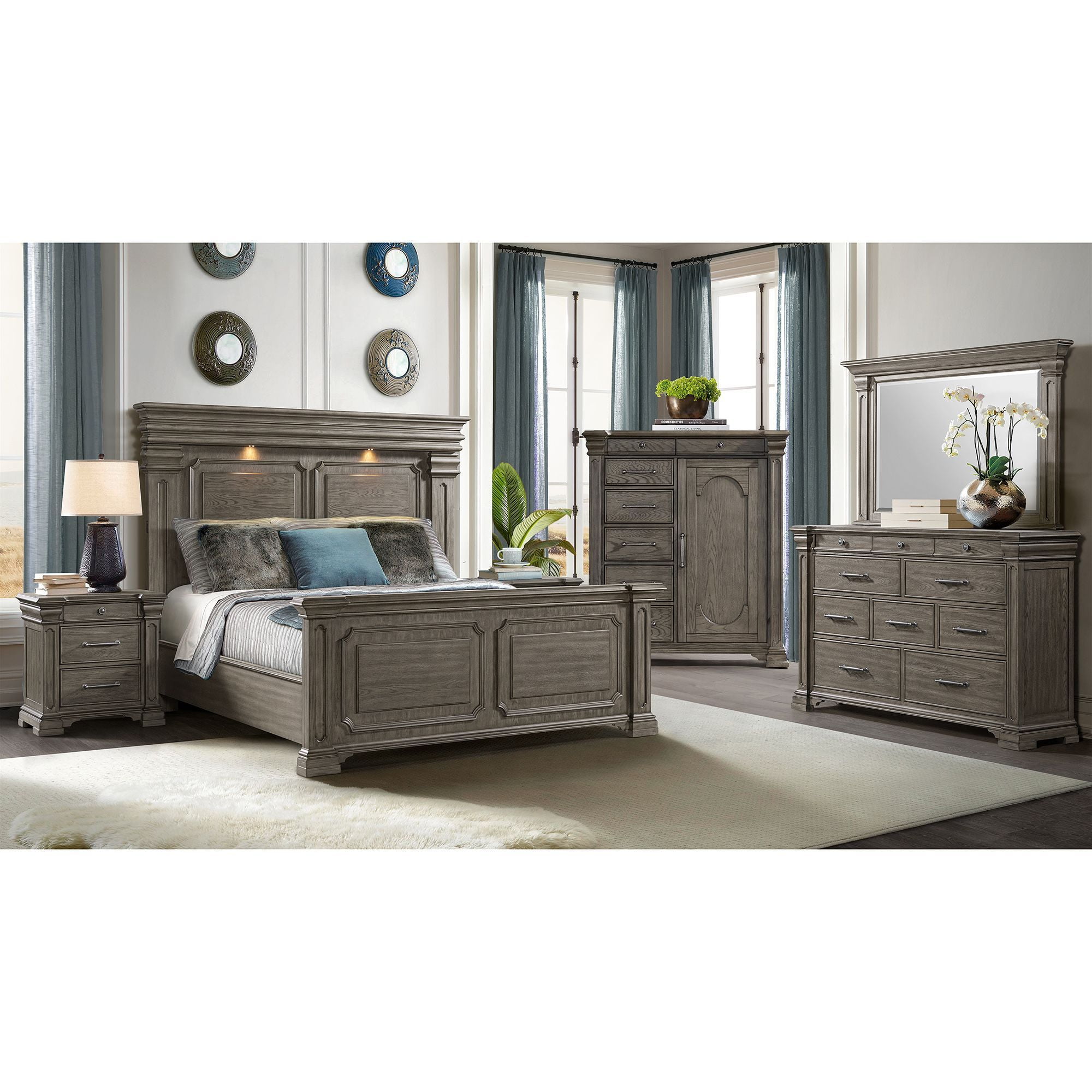 jaxon grey dresser Jaxon California King Footboard Storage Platform Bed