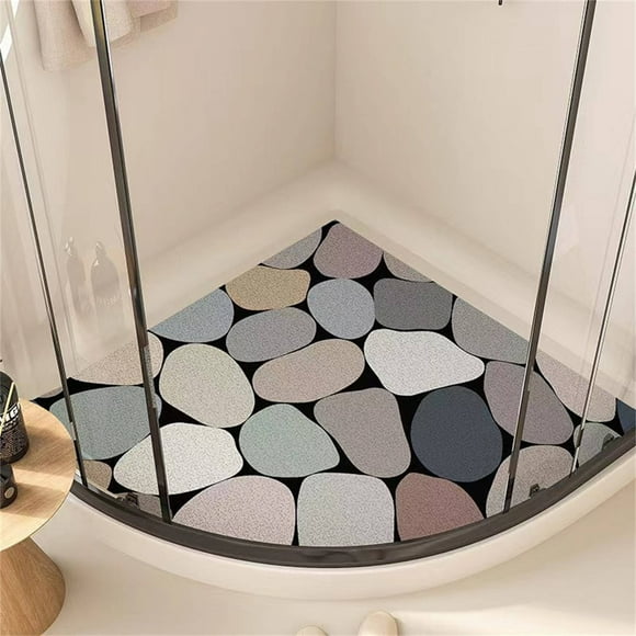 Bathroom Products Shower Nozzle Corner Shower Mat Non Slip Bath Mat Pvc Loofah Shower Floor Mats for Showers Bathmat with Drain Holes Anti Slip Shower Mat for Bathroom Floor Tub Elderly