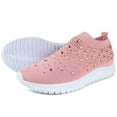 thumbnail image 5 of YLYL Women's Rhinestones Mesh Sport Shoes Knitted Non Slip Breathable Lightweight Casual Slip-on Walking Shoes, 5 of 5