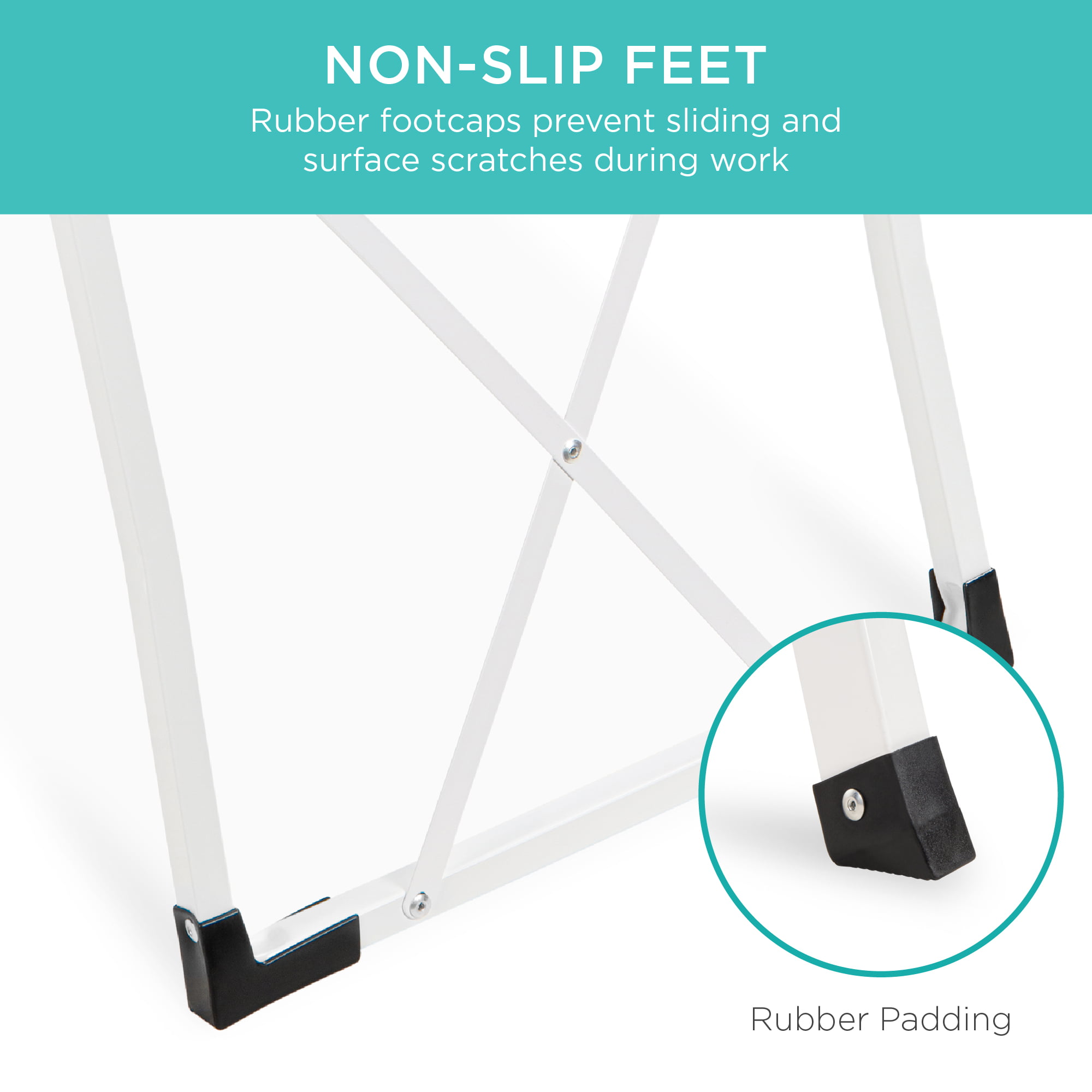 Folding Foot Step Stool Portable Steel Non Skid Rubber Platform Ladder for 330lb 
