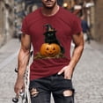 thumbnail image 5 of Mens Short Shorts Men'S Short Shorts Mens Halloween Printed Round Neck Short Sleeved Blouses/T-Shirt, 5 of 5