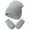 Z1 Grey, variant on LIhncine 2Pcs Kids Winter Knit Hat Gloves Set Warm Lining Thermal Beanie for 4-10 Year Boys and Girls One Size