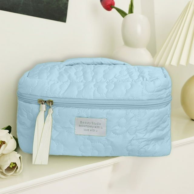 Aursykel Portable Large Capacity Travel Toiletry Cosmetic Bag Easy Access Makeup and Organizer Wash Bag Suit for Home or Use with Easy to Clean Design