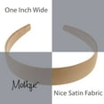 thumbnail image 3 of Motique Accessories 1 Inch Satin Hard Headband (Light Brown), 3 of 5