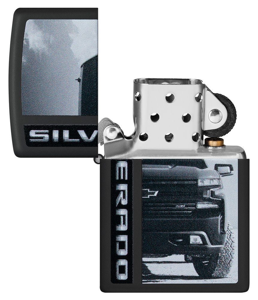 Zippo Chevy Silverado Truck Black Matte Pocket Lighter
