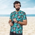 thumbnail image 4 of Wukai Skull Cat Print Men's Short-Sleeved Mesh T-Shirt,Quick-Dry Short Sleeve Workout T-Shirt-6X-Large, 4 of 8