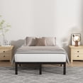 thumbnail image 4 of Leumius 14" Full Bed Frame,Heavy Duty Metal Platform Bed with Storage Space Under Frame,No Box Spring Needed,Black, 4 of 15