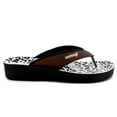 thumbnail image 5 of Aerosoft Women's Leopard Comfortable Casual Thong Sandals, 5 of 7