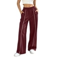thumbnail image 2 of Jaunzuar Workout Pants Women Elastic Waist Straight Leg Sweatpants Versatile Running Casual Pants with Pocket S, 2 of 8
