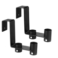 thumbnail image 1 of 2Pcs Pool Fence Hooks, Pool Tool Organizer for Hanging Pool Cleaning Accessory, Pool Pole,Brush, Leaf Skimmer Net,2 * Pool Fence Hooks,Black, 1 of 8