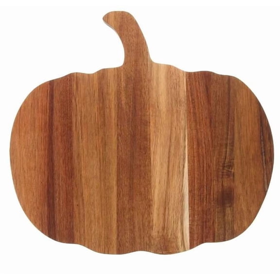 HmNPlay Halloween Pumpkin Shaped Wood Cutting Board, Extra Large Acacia Wood Charcuterie Board with Handle for Serving Cheese Meat Vegetables, Gothic Fall Kitchen Decor and Holiday Gift