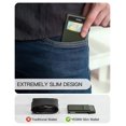 thumbnail image 4 of Cartera YESIIW ultradelgada de aluminio RFID verde compacta, 4 of 7