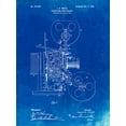 thumbnail image 2 of Borders, Cole 19x24 White Modern Wood Framed Museum Art Print Titled - PP1000-Faded Blueprint Projecting Kinetoscope Patent Poster, 2 of 4