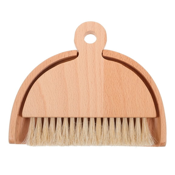 OUNONA Mini Broom And Dustpan Set for Kitchen Wood Material Safe Resistance Practical