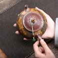 thumbnail image 4 of Yixing Clay Pot Raw Mine Keel Gold Sand Arhat Hanjiang Pot Tea Set Chinese Teapot, 4 of 7