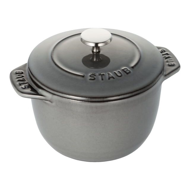 STAUB La Cocotte 725 mL Cast Iron Round Rice Cocotte, Graphite-Grey