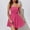Hot Pink, variant on XiYing Dress Shirts for Men, Women's Off-Shouldre Solid Color Fit-And-Flare Dress for Summer, Sleeveless with Floral Details, S-Xxl,
