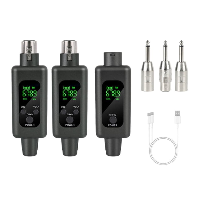 Kit transmisor y receptor de micrófono de 2,4 GHz Dispositivos de transmisión inalámbrica de audio para 1 por 2