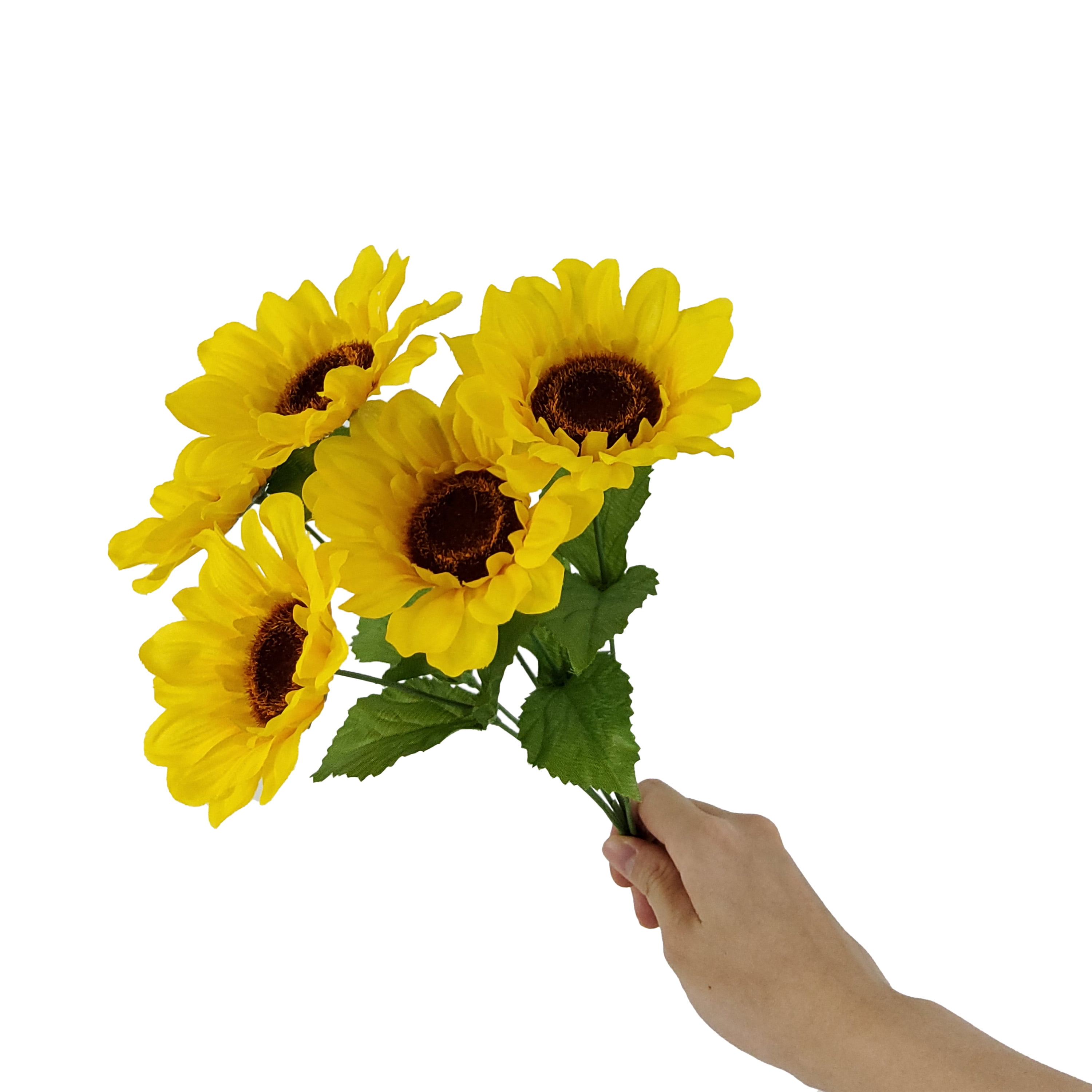 Mainstays 12.5 in Indoor Artificial Sunflower Pick, Yellow Color.