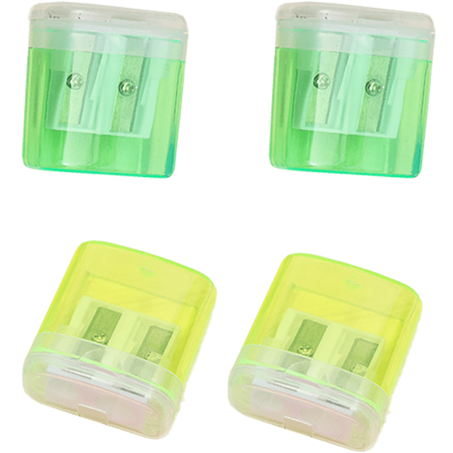 4 PCS Small Pencil Sharpener, Pencil Sharpener for Kids, Colored Pencil Sharpener