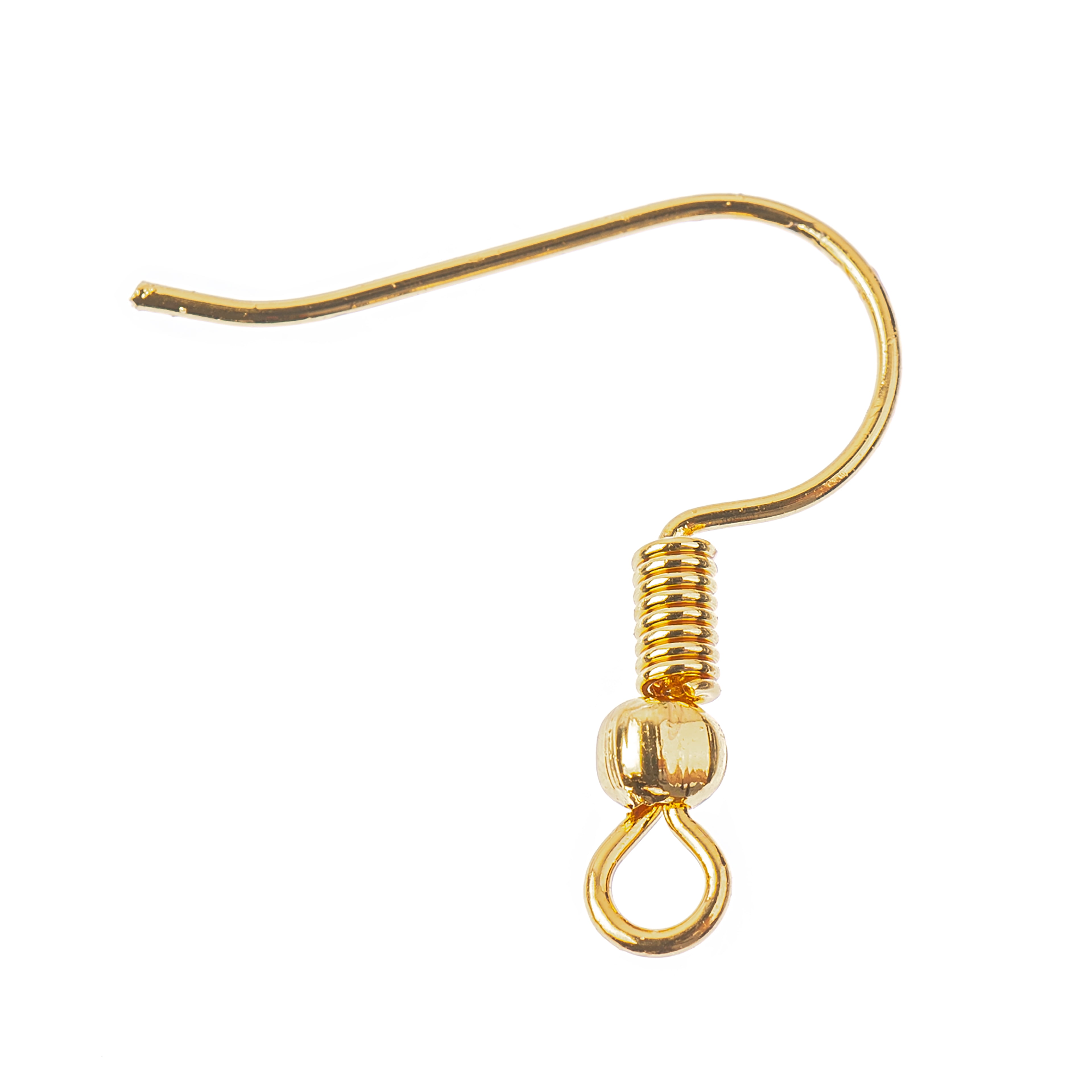 18K Gold Fish Hook Ear Wires by Bead Landing – 20mm Earring Findings - 20 Per Pack - 240 Total for DIY Dangle Earrings & Jewelry Making - 12 Pack