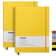 thumbnail image 1 of Wiisdatek Cuadernos B5 con rayas universitarias, paquete de 2 cuadernos grandes B5 con 376 páginas numeradas, papel rayado grueso de 100 g/m², cubierta de cuero PU suave, 7,6 x 10 pulgadas (AMARILLO), 1 of 7