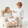 thumbnail image 2 of HFHAPW Toddler Baby Girl Pajamas Long Sleeve Button Down Shirts Pants Kids Sleepwear Pjs,18-24 M, 2 of 6