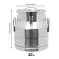 thumbnail image 2 of 201 Stainless Steel Milk Jug, Milk Can, Sealed Bucket Milk Can with a Faucet for Canteen, Breakfast Restaurant, Home, 2 of 24