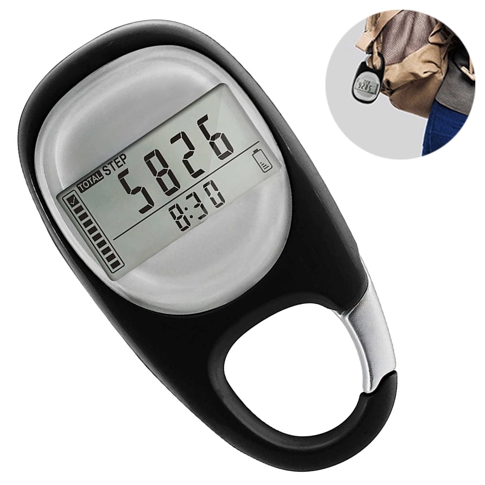Walking Distance Miles/km Exercise Fitness Activity Calorie Counter for Men and Women 3D Walking Distance Pedometer Portable Pedometer with Clip 
