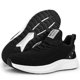 thumbnail image 5 of Zapatillas Feethit para mujer, tenis y correr, zapatillas ligeras e informales para viajes, gimnasio, trabajo, camarera, enfermera, en blanco y negro, 8, 5 of 6