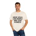 thumbnail image 4 of Novelty Serving Churchmates Sarcastic Introverts Sayings Funny Christians Sarcasm Mockery Statements Gag Unisex Garment-Dyed T-shirt, 4 of 4