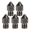 thumbnail image 1 of Boquilla MK8 de acero endurecido, extrusora Hotend de 0,4mm, boquilla totalmente metálica para impresora 3D Ender 3s 3 Pro CR-10, filamento de 1,75mm, 5 uds., 1 of 5