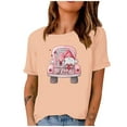 thumbnail image 2 of Meichang T-Shirts de la Saint-Valentin pour Femmes, T-Shirt Graphique Cœur d'Amour, Manches Courtes, Col Rond, Décontracté, Blouses, Joyeuse Saint-Valentin, 2 of 5