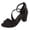 Black, variant on Rokment High Heels Dressy Sandals for Women Ladies 2026 Metallic Elegant Delicate Suede Leather Peep Toe Chunky Block Heels Ankle Strap Dress Summer Shoes Brial Wedding Banquet Black Size 6