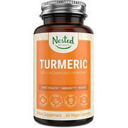 Nested Naturals Turmeric Curcumin with BioPerine (Black Pepper Extract) 1000 mg