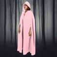 thumbnail image 1 of Capa unisex para mujer, larga, con capucha, para cosplay, Halloween, color liso, 1 of 6