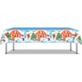 thumbnail image 1 of 1pc Blue 54" x 108" Rectangular Blue Gingerbread Man Christmas Tablecloth - Washable and Stain Resistant - for Christmas, New Year, Birthday Party, Home Table Decor, 1 of 5