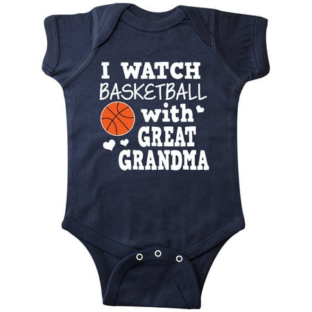 

Inktastic I Watch Basketball with Great Grandma Gift Baby Boy Bodysuit