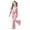 qu1-Pink, variant on Girls' 2 Piece Flared Pants Set Summer Outfits Girls Clothes Size 8/9 Printed Short Sleeve Top Shirt and Bell Bottom Pants Size 7-8 Years Light Blue