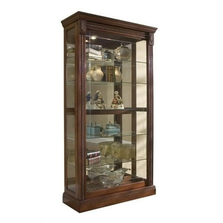 Cherry Carved Curio Cabinet - Beaumont Lane Cherry Curio Cabinet