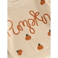 thumbnail image 5 of Toddler Baby Boy Girl Halloween Outfit Knit Chunky Pumpkin Sweaters Crew Neck Pullover Sweatshirt Tops Fall Winter Clothes, 5 of 8