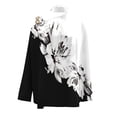 thumbnail image 4 of Pntutb, camisa informal para mujer, manga larga, cuello Halter, hombros descubiertos, blusa holgada con estampado de Polluer, tops Pntutb Pntutb-4257, 4 of 5