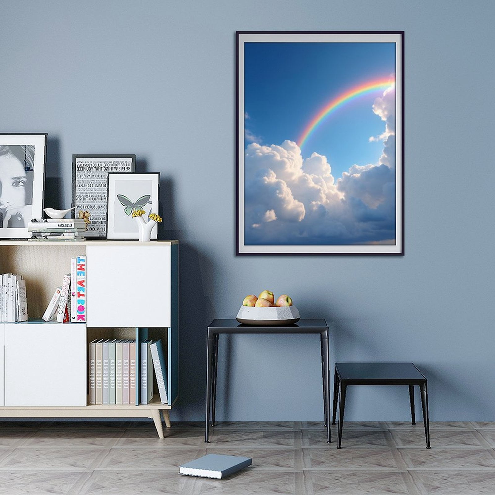 Diamond Art Kit for Adults, Rainbow Skies Above Clouds Diamond Painting for Adults Beginners, 5D DIY Diamond Art Painting Kits, Colorful Diamond Painting Craft for Home Decor 12x16