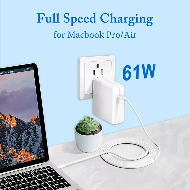  Mac Book Pro Charger, 61W/67W USB C Charger Power Adapter for MacBook  Pro/Air 13/14 Inch, for MacBook 12 Inch,Included USB-C to USB-C Charge  Cable (6.6ft/2m) : Everything Else