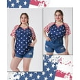 thumbnail image 2 of TIYOMI Women's Plus Size Shirts 3X 4th of July Summer Short Sleeve Tops Star Round Neck Shirts American Flag Pullover Stripe Casual T-Shirt Loose Fit Summer Tee 3XL 22W 24W, 2 of 3