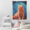 thumbnail image 4 of ONETECH  Cat Tapestry, Geometrc Digital Color Robot Cat with Technologic Patterns Little Retro Art, Wall Hanging for Bedroom Living Room Dorm Decor, Fuchsia Pink, 4 of 7