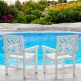 thumbnail image 7 of HDPE Outdoor Dining Chairs Set of 2, All-Weather Resistant Patio Dining Chairs with Armrest Ergonomic Design for Balcony, Backyard, Garden,Lawn (White, Dining Chair), 7 of 7