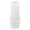 thumbnail image 5 of IROINNID Women's Sleeveless Sheath Dress Fashion Summer Fold Slimming Mini Dress Round Neckline Short Women Dress, 5 of 6