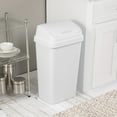 Sterilite 13 Gallon Trash Can, Plastic Swing Top Kitchen Trash Can