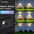 thumbnail image 6 of Hoyiours 8-Pack Solar Fence Lights Outdoor Waterproof, Up and Down Solar Wall Lights for Yard Patio Deck, Warm White, 6 of 9